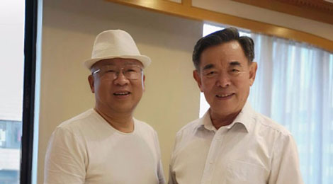 ●董事長接待青島市政協主席胡延森同志。